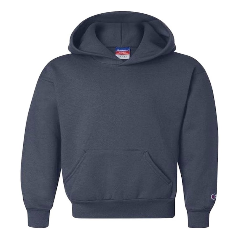 CHAMPION ECO YOUTH HOODED SWEATSHIRT - NAVY
